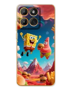 Чехол для Motorola Edge 60 Pro с картинкой «Космический фастфуд»