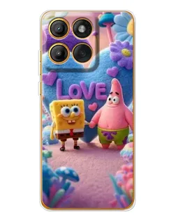 Чехол для Motorola Edge 60 Pro с картинкой «Губка Боб Патрик»