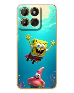 Чехол для Motorola Edge 60 Pro с картинкой «Спанч Боб под водой»