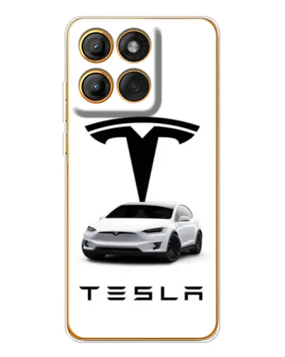 Чохол для Motorola Edge 60 Pro з картинкою «Tesla White Style»