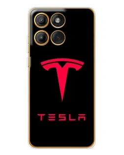 Чохол для Motorola Edge 60 Pro з картинкою «Tesla Red Logo»