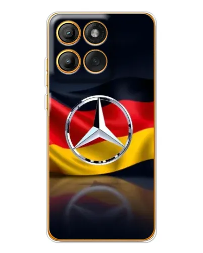 Чехол для Motorola Edge 60 Pro с картинкой «Mercedes — флаг Германии»