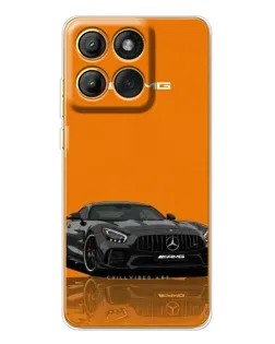 Чехол для Motorola Edge 60 Pro с картинкой «Оранжевый Mercedes AMG»