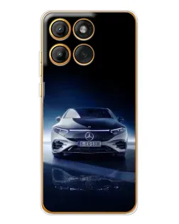 Чехол для Motorola Edge 60 Pro с картинкой «Ночной Mercedes EQ»