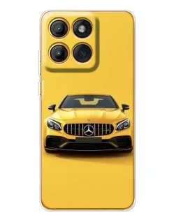 Чехол для Motorola Edge 60 Pro с картинкой «Желтый Mercedes GT»