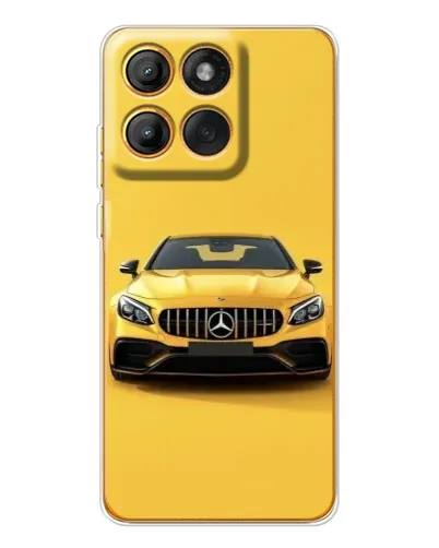 Чехол для Motorola Edge 60 Pro с картинкой «Желтый Mercedes GT»