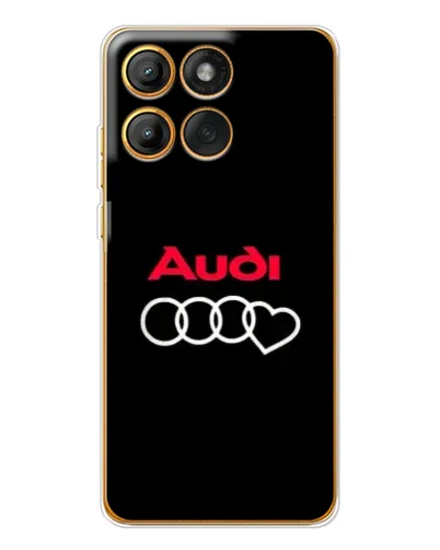 Чохол для Motorola Edge 60 Pro з картинкою «Логотип Audi Heart»