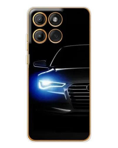 Чохол для Motorola Edge 60 Pro з картинкою «Неоновий погляд Audi»