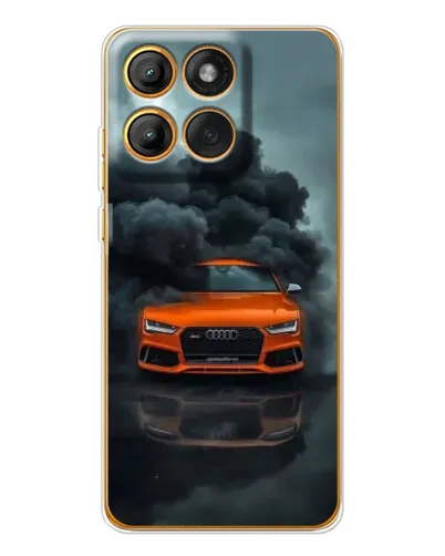 Чохол для Motorola Edge 60 Pro з картинкою «Audi у хмарах диму»