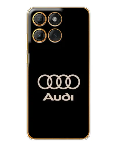 Чохол для Motorola Edge 60 Pro з картинкою «Audi — золотий логотип»