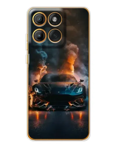Чехол для Motorola Edge 60 Pro с картинкой «Lamborghini дымная эстетика»