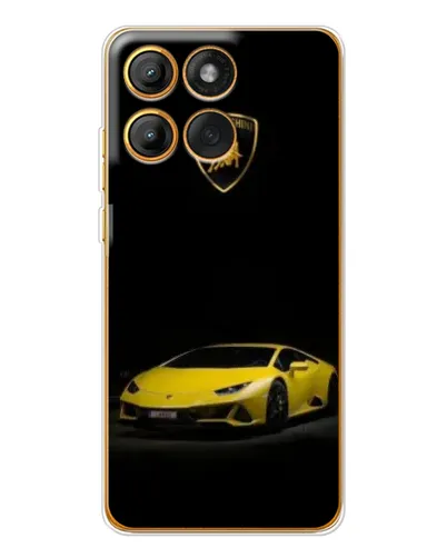 Чехол для Motorola Edge 60 Pro с картинкой «Lamborghini желтый акцент»