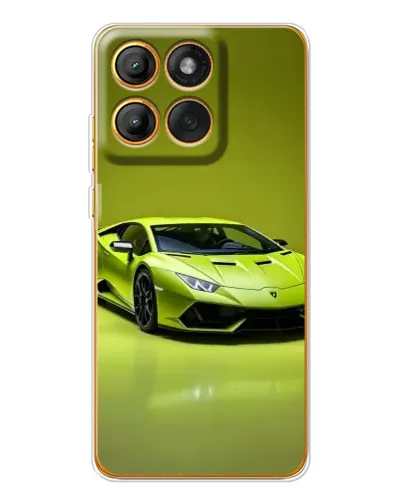 Чехол для Motorola Edge 60 Pro с картинкой «Салатовый Lamborghini Huracan»