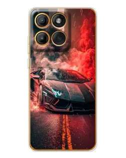 Чехол для Motorola Edge 60 Pro с картинкой «Lamborghini красный дым»