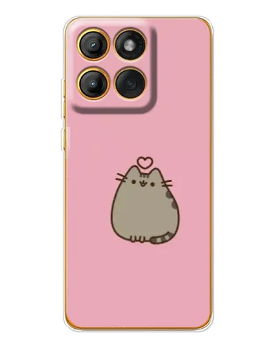 Чохол для Motorola Edge 60 Pro з картинкою «Pusheen серце»