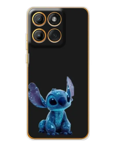 Чехол для Motorola Edge 60 Pro с картинкой «Стич на черном»