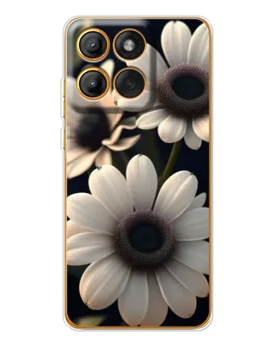 Чехол для Motorola Edge 60 Pro с картинкой «Белые маргаритки макро»