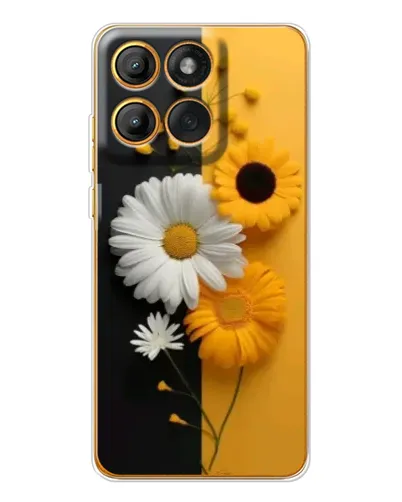 Чехол для Motorola Edge 60 Pro с картинкой «Подсолнух и ромашка»