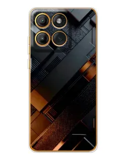 Чехол для Motorola Edge 60 Pro с картинкой «Черные геометрические блоки»