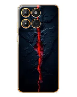 Чехол для Motorola Edge 60 Pro с картинкой «Kрасная лавовая трещина»