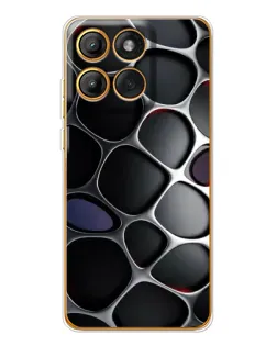 Чехол для Motorola Edge 60 Pro с картинкой «Объемная темная решетка»