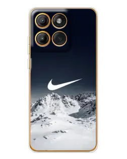 Чехол для Motorola Edge 60 с картинкой «Nike — зимние горы»