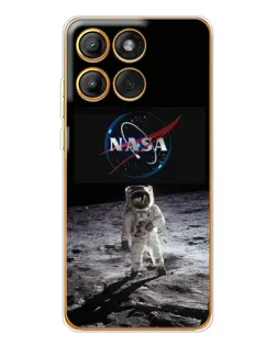 Чехол для Motorola Edge 60 с картинкой «Астронавт на Луне»