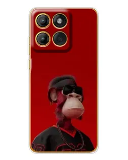 Чехол для Motorola Edge 60 с картинкой «Bored Ape в красном» Чехол для Motorola Edge 60 с картинкой «Bored Ape в красном»