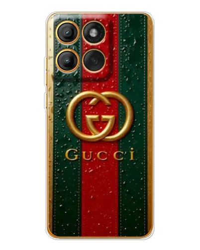 Чехол для Motorola Edge 60 с картинкой «Gucci — фирменная полоса и золото» Чехол для Motorola Edge 60 с картинкой «Gucci — фирменная полоса и золото»