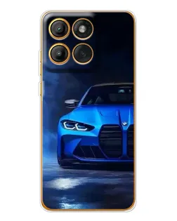 Чехол для Motorola Edge 60 с картинкой «Голубая BMW M4»