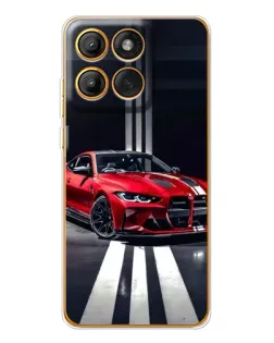 Чехол для Motorola Edge 60 с картинкой «Красная BMW на дороге»