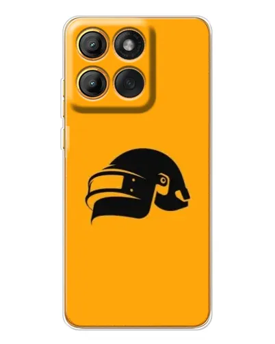 Чехол для Motorola Edge 60 с картинкой «PUBG — золотой шлем»