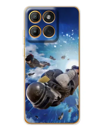 Чехол для Motorola Edge 60 с картинкой «Десант PUBG — прыжок»