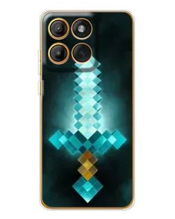Чехол для Motorola Edge 60 с картинкой «Алмазный меч неон»