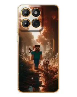 Чехол для Motorola Edge 60 с картинкой «Стив в лесу»