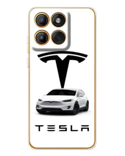 Чехол для Motorola Edge 60 с картинкой «Tesla White Style»