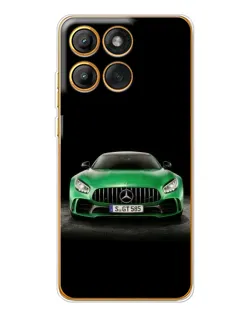 Чехол для Motorola Edge 60 с картинкой «Mercedes — неоновый лого»