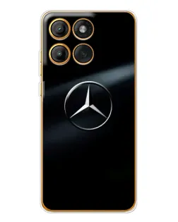Чехол для Motorola Edge 60 с картинкой «Mercedes на металле»