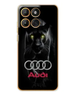Чехол для Motorola Edge 60 с картинкой «Пантера и Audi»
