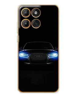 Чехол для Motorola Edge 60 с картинкой «Audi в неоне»