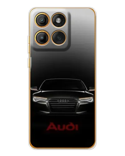 Чехол для Motorola Edge 60 с картинкой «Audi — градиентный контур»
