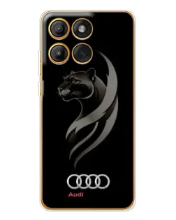 Чехол для Motorola Edge 60 с картинкой «Графика — пантера и Audi»