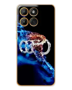 Чехол для Motorola Edge 60 с картинкой «Энергия лого Audi»