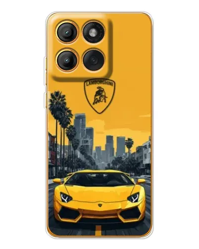 Чехол для Motorola Edge 60 с картинкой «Желтый Lamborghini город» Чехол для Motorola Edge 60 с картинкой «Желтый Lamborghini город»