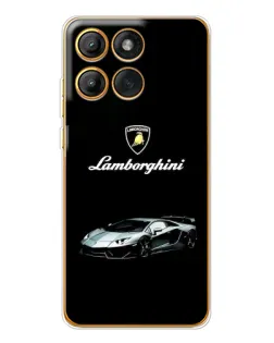 Чехол для Motorola Edge 60 с картинкой «Логотип Lamborghini классика»