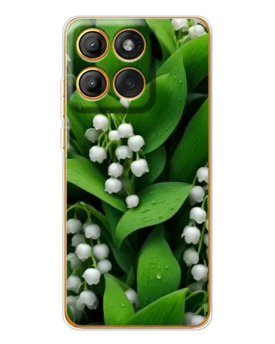 Чехол для Motorola Edge 60 с картинкой «Ландыши в зелени»