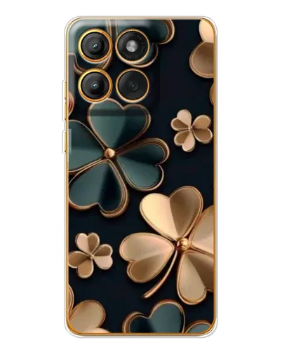 Чехол для Motorola Edge 60 с картинкой «Клевер в золоте»