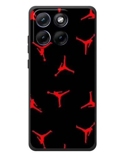 Чехол для Motorola Edge 70 Fusion Plus с картинкой «Jordan Red Pattern»