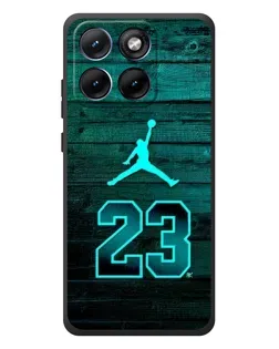 Чехол для Motorola Edge 70 Fusion Plus с картинкой «Jordan Cyan 23»