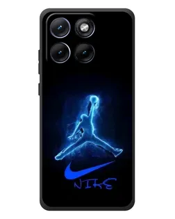 Чехол для Motorola Edge 70 Fusion Plus с картинкой «Jordan Neon Blue»